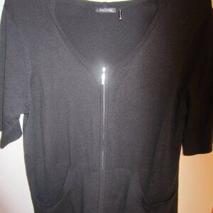WOMEN'S/2X-DAISY FUENTES HOOD-FULL ZIPPER-3/4-LENGTH SLEEVES' SOFT, BL SWEATHER